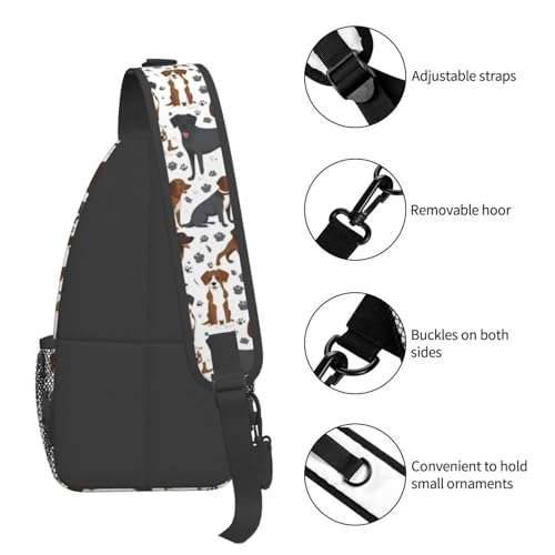 Bolso bandolera retriever con huella para senderismo miniatura 5