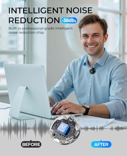Image of Magnetic Wireless Microphone for iPhone: Smart Noise Reduction