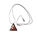 DIYthinker Huile caractère Peinture Fille Garland Fleur Illustration Motif Triangle Pendentif en Forme de Bijoux Collier avec chaîne Décoration Cadeau