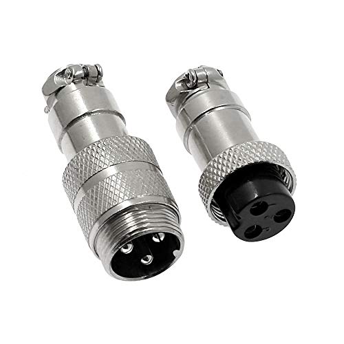 Conector de aviación GX16-3P metálico 3 pines impermeable miniatura 7