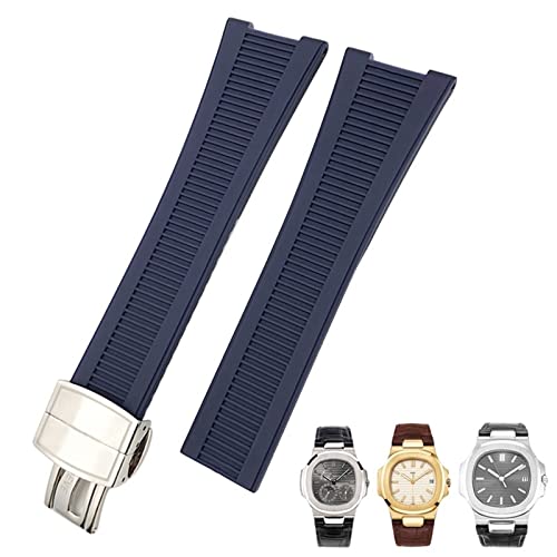 Bracelet caoutchouc 25mm Patek Philippe Nautilus, idéal pour le nautisme