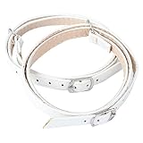 Generic 1Pair Cross Faux Leather Shoe Straps Replacement With Buckle High Heels Shoelace Anti Slip High Heel Ankle Straps, White, 60x0.75cm (06HO40G11AAZ2M5)