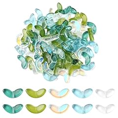 Leaf Glass Beads_100 Pcs
