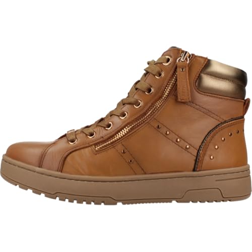 Carmela Para Mujer. 16180502-CAMEL Botines De Piel 161805 MarróN (37), Plano, Cordones, Cremallera, Casual - 2