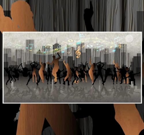 Papier peint 3D pour masquer un mur de salon et agrandir l'espace - 5