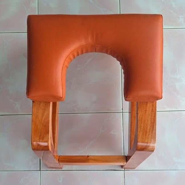 Yoga Inversion Bench ¨C Premium Mahogany Wood Headstand Bench with Strengthened Frame & Extra Crossbars | Handstand Trainer, Yoga Stool & Headstand Chair for Safe Inversions