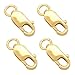 Fashionclubs 4pcs/Set 14K Solid Yellow Gold Jewelry Lobster Clasp Bead Open Jump Ring (10mmx4mm)