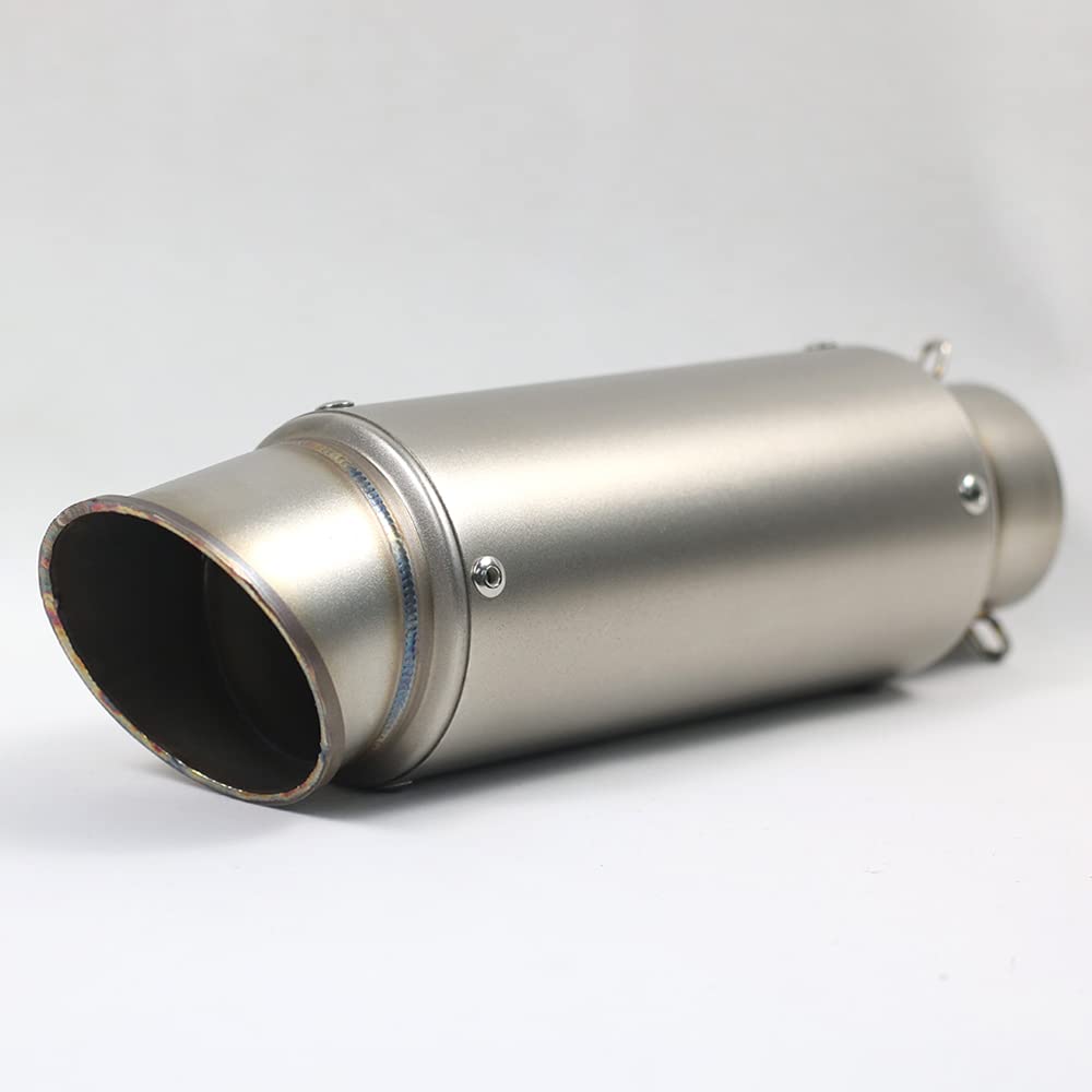 Shkalacar Universal de la Moto Escape51 mm, Escape Motoscooter Suciedad Bicicleta Silenciador Tubo de Acero Inoxidable