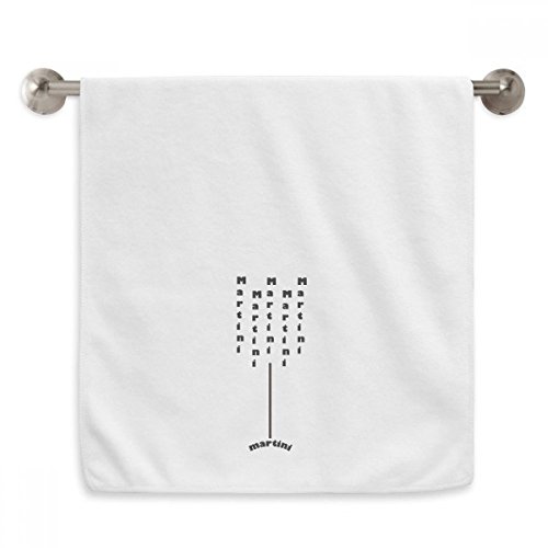 Serviettes moelleuses Martini DIYthinker en blanc 13x29 pouces - 2