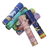 SOPOTUTU 6 Stück Teiliges Kaleidoskop Großes Leichtes Drehspielzeug mit Bunten Mustern Fördert Kreativität und Farberkennung Party mitgebsel für Mädchen und Jungen