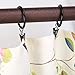 40 Pack Metal Curtain Rings with Clips, Drapery Clips with Rings, Curtain Hangers Clips for Home,Hotel and Office, Drapes Rings 1.26 inch Interior Diameter,Black