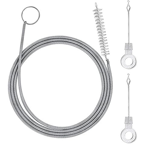 3Pcs Feeding Tube Brush Set, Refrigerator Scrub Brushes, Flexible Feeding Tube Cleaning Brush and Pipe Drain Cleaner for Shower Kitchen Refrigerator Drain Hole Cover