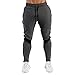 LeerKing Joggers Pantalones Deportivos para Hombre Niños Deportivo Pantalon Lana Cálido Largo Pantalones con Cordón para Gimnasio, Fitness, Running, Ciclismo, Ropa de Hogar, Gris Oscuro L