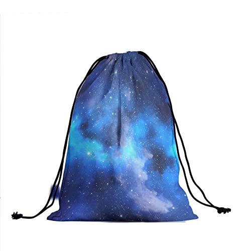 Image of Navy Galaxy Grip Bag - Blue Stars Gymnastics Grip Bag Cute Nebula Star Gym Drawstring Storage Bags