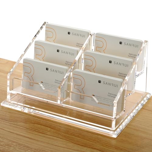 Support de cartes de visite en acrylique transparent haut de gamme