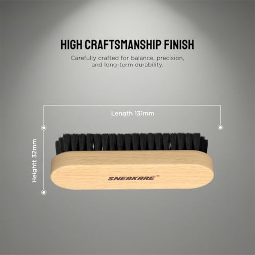 Image of Sneakare Leather Shoe Care Brush with Natural Wood Handle & Nylon Bristles