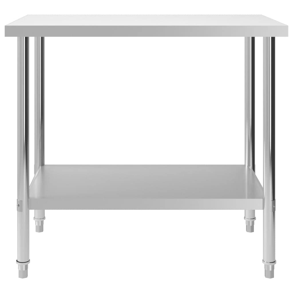 Tavolo Da Lavoro In Acciaio Inox - 120x60x85 Cm, Portata 140 Kg, Con Ripiano Inferiore - Foto 13