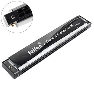 OriGlam Harmonica en Do 24 trous, Tremolo professionnel pour adultes enfants débutants avec étui rigide et chiffon - Les Beatles, Paul McCartney, John Lennon, RIngo Starr, George Harrison OriGlam Harmonica en Do 24 trous, Tremolo professionnel pour adultes enfants débutants avec étui rigide et chiffon – Image 3