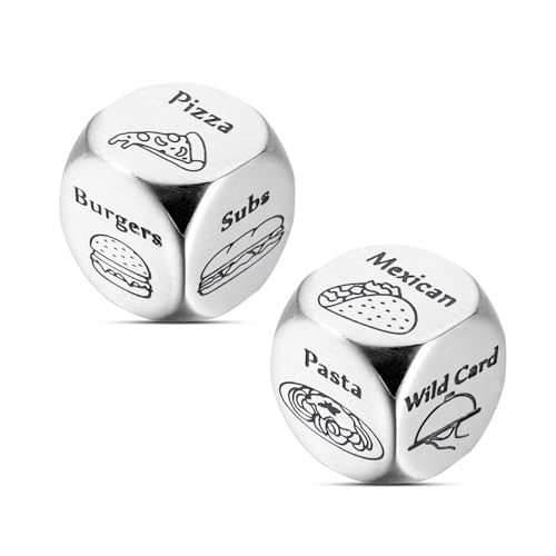 Anniversary Food Dice Girlfriend Boyfriend Date Night Decision Gifts for Adults Birthday for Wife Husband Wedding One Year 11 Year Anniversary Couples Valentine Gifts for Her Him Women Men