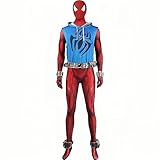 Valman 2023 Across the Spider-Verse Gwen/2099/Peter Parker/Pavitr Prabhakar Cos Costume Bodysuit (M, Scarlet Spider)