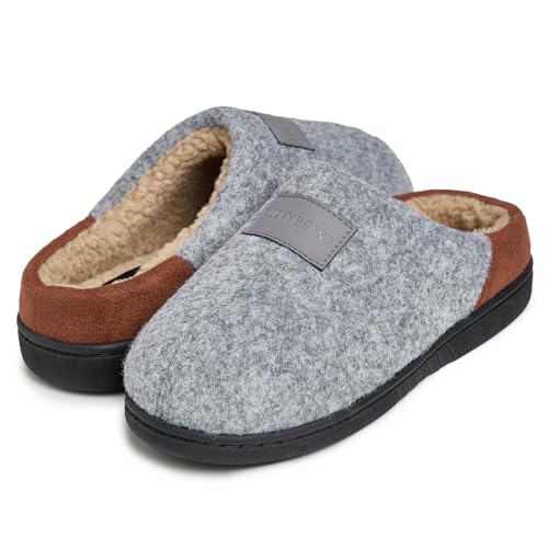 Image of Lucky Brand Boys Micro Suede Sherpa Clog Slippers Warm Plush Lined Indoor Outdoor Slip On House Shoes Cozy Kids Winter Clogs