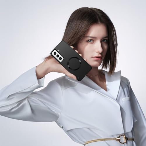 Coque Samsung S22 5G anti-trace et mate à compartiment MagSafe