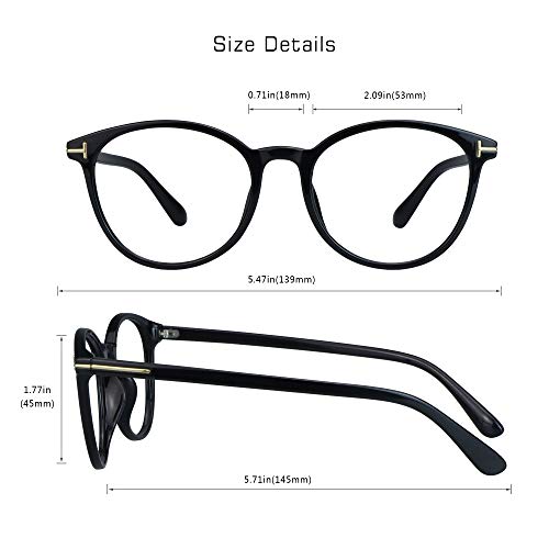 Image of VisionGlobal Blue Light Blocking Glasses for Women /Men, Computer Reading, TV Glasses, Stylish Oval Frame