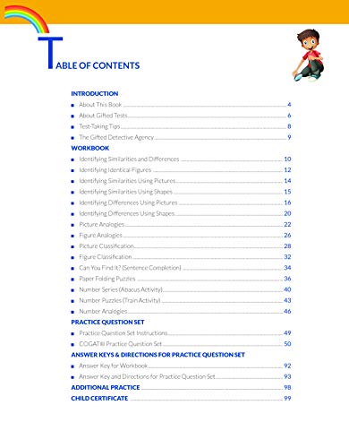 Gifted and Talented COGAT Test Prep: Test preparation COGAT Level 5/6; Workbook and practice test for children in kindergarten/preschool