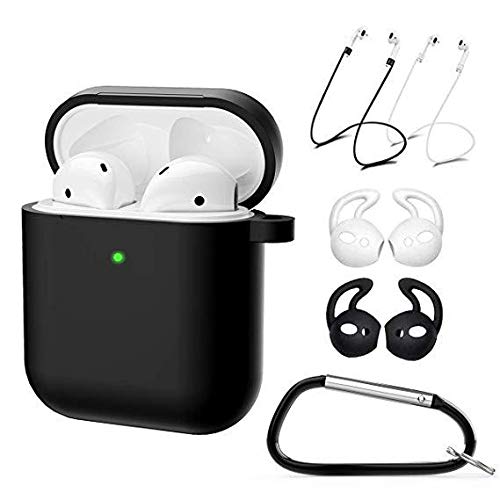 2019 OULUOQI for Airpods Case, 360°Protective Shockproof for Airpods Case Cover Compatible with Apple Airpods 2 &1 (Front LED Visible)