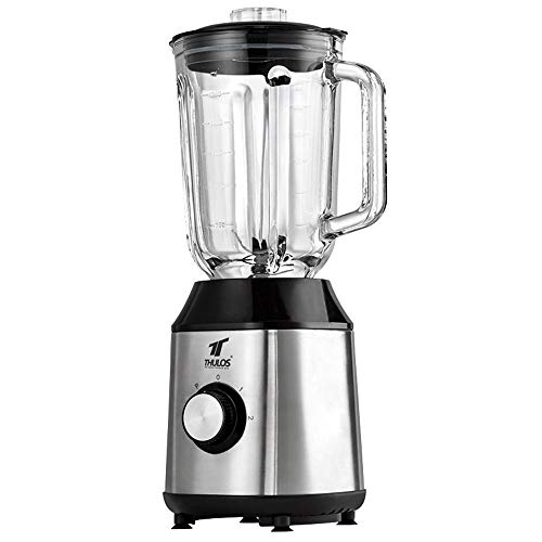 THULOS Batidora de Vaso de Acero Inoxidable,1.5 litros de Capacidad. 600W. 2 velocidades y Pulse TH-BV102.