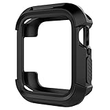 Compatible Apple Watch Case 42mm Shock-Proof and Shatter-Resistant Protector Bumper iwatch Case for Series 1 2 3 Black (No Screen Cover)