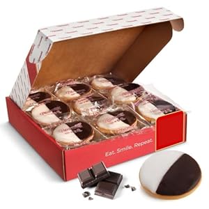 Black and White Cookies Gift Box | Nut & Dairy Free Baked Goods | Gourmet Food Gifts for Adults | OU Kosher Certified | Bakery & Dessert Gifts | 18-Pack | Reisman’s Bakery