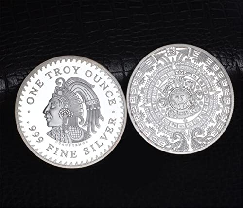 Mexican Chivalric Coin Mexican Mayan 1oz 999 Fine Silver Coin Maya Aztec Calendar Prophecy Culture Christmas Coins Souvenirs