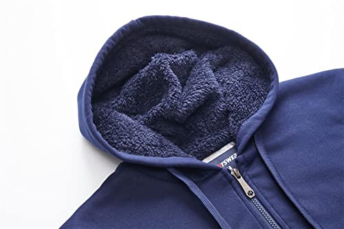 Image of Gary Com Heavyweight Sherpa Hoodies for Men, Thick Fleece Lined Full Zip Up Winter Warm Sweatshirts Work Jackets