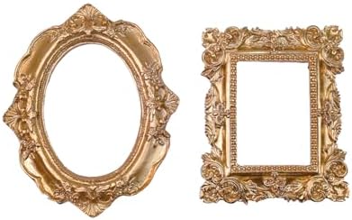 Amazon.com - Curqia 2pcs Gold Tiny Picture Frame Vintage Picture Frames ...