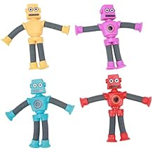 AMONIDA Robot Puzzle Toy with Stretch Tube, Telescopic Suction Cup Robot Toy Flexible for Home