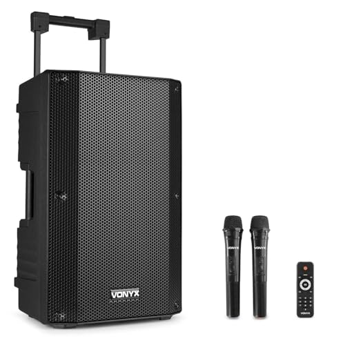 Vonyx VSA500 Enceinte Sono Active 800W - Batterie Intégrée, Haut-Parleur 12