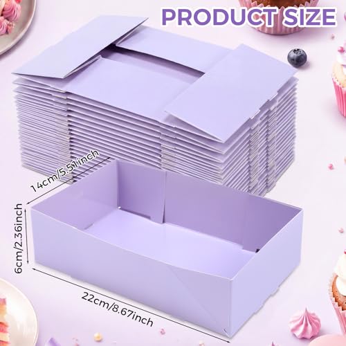 Image of Chinco 100 Pieces Paperboard Kraft Food Trays 4 Corner Pop up Food Tray Disposable Foldable Cardboard Movie Night Snack Party Container Box for Holding Drink at Stadiums or Theaters (Purple)