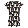 Ruffle Sleeve Tops for Women Trendy - Halloween Ghost Print V Neck Summer T-Shirts Tops for Women 2026, Style-39, XXL #3