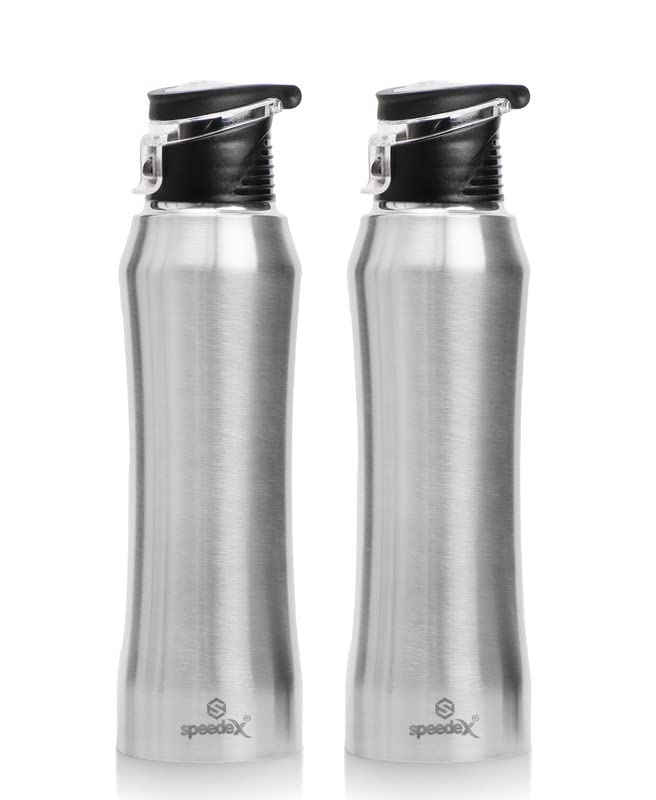 Speedex Stainless Steel Water Bottle Litre Leakproof Flipper Cap