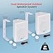Pyle Home Pyle PDWR63 Dual Waterproof Outdoor Speaker System-6.5 Inch Pair of Weatherproof Wall or Ceiling Mounted White Speakers w/Heavy Duty Grill,Universal Mount-for Use in The Pool,Patio