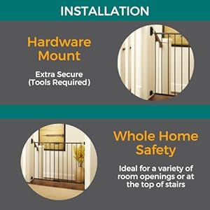 North states mypet windsor walk thru pet gate 28 68  47 85 wide dog gate Hardware mount dog gates for the house cat gate for doorway 31 tall matte bronze   cucciolini doodles