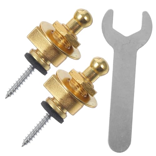 QUMIIRITY Guitar Strap Lock Buttons Metal Guitar Pins Locking Pins Wrench for Quick Installation