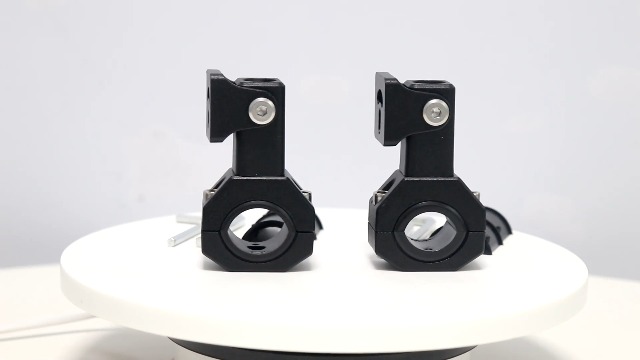 Lot De 2 Supports De Serrage Pour Pare-chocs Moto - Noir, Taille L - Pour Feux Additionnels Et Accessoires - 10