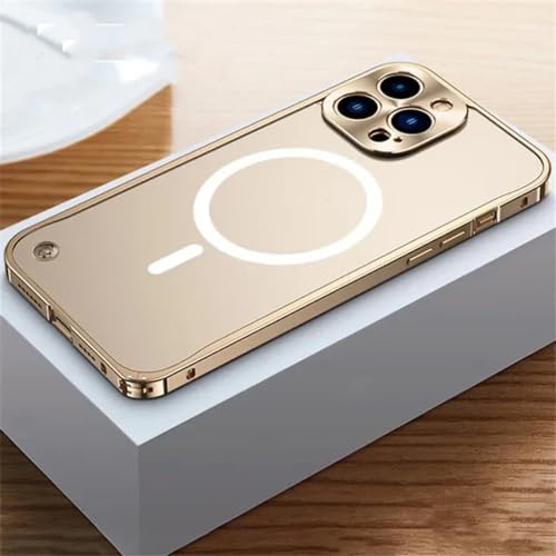 Étui en métal galvanisé iPhone 15 Pro Max, coque acrylique translucide anti-choc