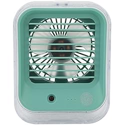 Ventilador Usb Ultra Silencioso Para Escritorio Aire Acondicionado Pequeño Portátil Enfriador de Aire Personal, 3 Engranajes Ajustable Ultra Silencioso Luz Colorida Ventilador Enfriador Evaporativo de Aire USB Portátil, Mini