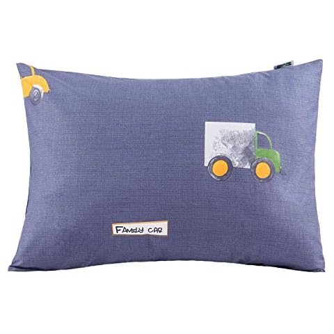 Sivio Toddler Pillowcases, Navy Blue Car Pillow Cases, 14"x19" for 13"x18", 12"x16" Pillow, Ultra Soft 100% Cotton Bedding Pillow Case Cover for Child Cover