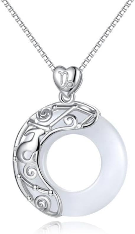 Chaîne en argent sterling anti-allergie avec pendentif jade contre le stress
