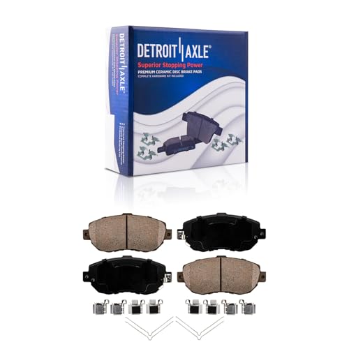 Image of Detroit Axle - Brake Kit for Lexus GS300 GS400 GS430 IS300 SC430 Drilled & Slotted Disc Brakes Rotors Ceramic Brake Pads Replacement : 11.65 inch inch Front Rotor and 12.09 inch inch Rear Rotor
