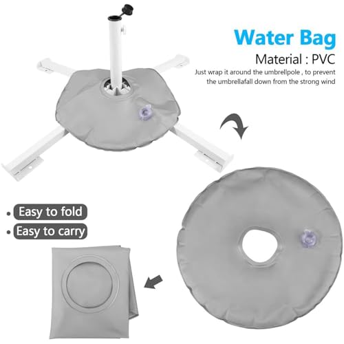 Support de parasol de plage robuste avec base de parasol extérieur réglable et transportable